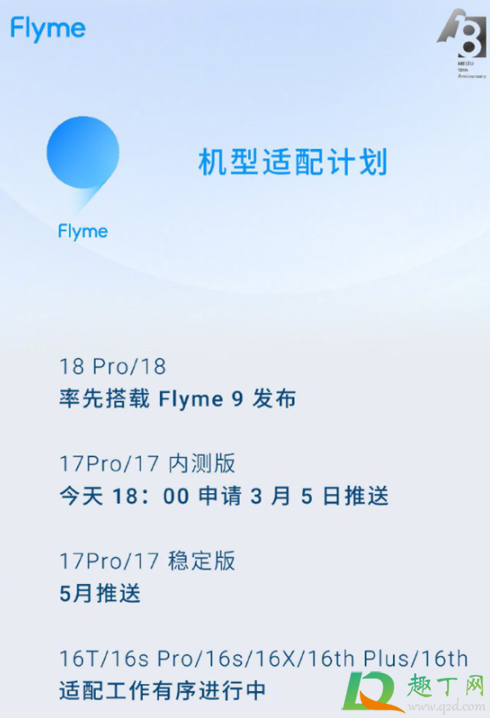 魅族什么时候更新flyme92